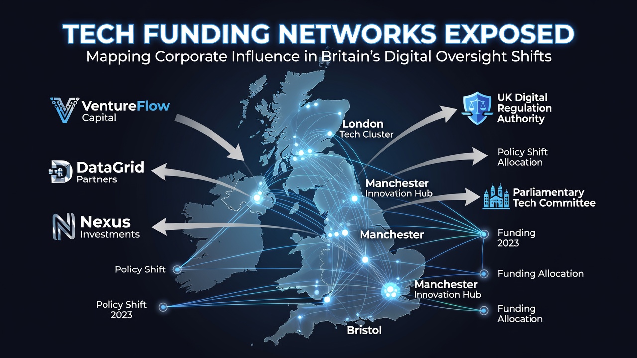 Tech Funding Networks Exposed: Mapping Corporate Influence in Britain's Digital Oversight Shifts